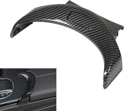 Car Interior Center Console Armrest Storage Box Release Button Switch Protective Cover Trim 2056803307 Replacement for W205 C200 C250 C300 W253 GLC260 GLC200 (Glossy Black) in Saudi Arabia