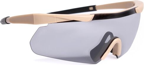 نظارات السلامة - نظارات الرماية (ANSI Z87.1+ ومعتمدة من CE)، تصنيف UV400، إطار TR90، عدسات قابلة للتبديل، خفيفة الوزن، حماية للعين مقاومة للكسر (أسود) in Saudi Arabia