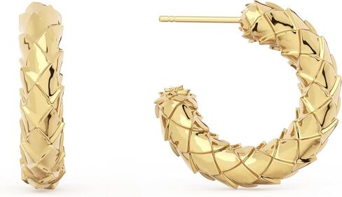 14K Gold Plated Chunky Gold Hoop Earrings, Lightweight Hollow Open Teardrop Earring Trendy Jewelry Gifts for Women, Hypoallergenic in Saudi Arabia