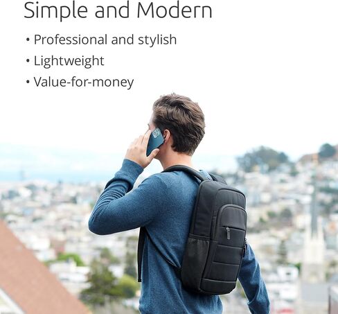 كنسينغتون إي كيو، حقيبة ظهر للكمبيوتر المحمول مقاس 14 بوصة، أشرطة كتف مبطنة، جيب جانبي (K60391WW)، أسود in Kuwait