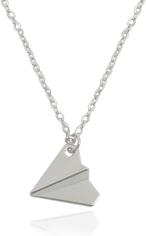 AOCHEE Delicate Tiny Airplane Paper Plane Necklace Chase Dream Juvenile One Direction Simple Aircraft Jewelry in Saudi Arabia