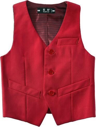 YuanLu Suits for Boys Ring Bearer Outfit Formal Vest and Pants Suit for Boy Wedding Suits Set in Kuwait