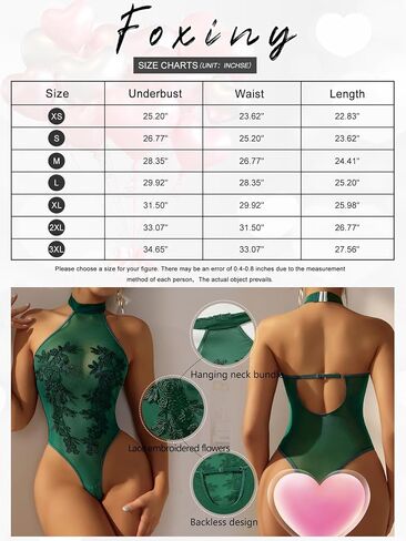 Sexy Halter Sheer Applique Floral Mesh Lingerie Teddy Bodysuit Top One Piece in Saudi Arabia