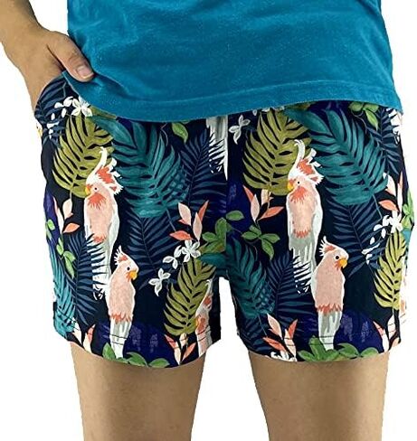 ROCK ATOLL Womens Cute Cotton Knit Pull-On Animal Print Drawstring PJ Sleep Shorts with Pockets in Saudi Arabia