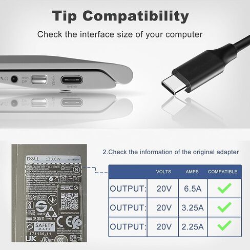 19.5V 3.33A Envy Charger, Laptop Charger for HP Envy 13 15 17 X360 15-1039wm 15-1033wm 15-w117cl 15-w237cl 15m-cn0011dx 15m-bp111dx 15m-bq121dx 17m-bw0013dx with Power Cord in Saudi Arabia