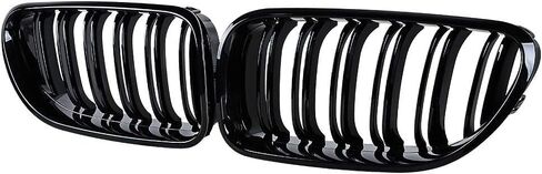 Front Kidney Grille Grill Double Slats Gloss Black Compatible with 2012-2017 BMW 6 Series F06 F12 F13 in Kuwait