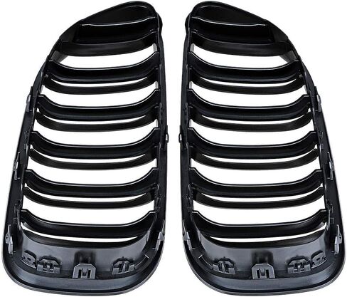 Front Kidney Grille Grill Double Slats Gloss Black Compatible with 2012-2017 BMW 6 Series F06 F12 F13 in Kuwait