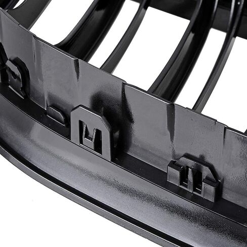 Front Kidney Grille Grill Double Slats Gloss Black Compatible with 2012-2017 BMW 6 Series F06 F12 F13 in Kuwait