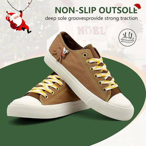 Canvas Shoes for Women Men Sneakers Fashion High Low Tops Christmas Shoes Classic Casual Tennis Running Walking Santa Shoes Unisex in Kuwait