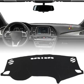 MOHANO Interior Dashboard Cover Custom Compatible with Hyundai Sonata 2015-2019, Dash Cover Mat Nonslip Fit for 2015 2016 2017 2018 2019 Hyundai Sonata Dash Mat Protector Sunshade No Glare-Black