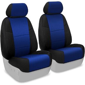 Coverking Custom Fit Front 50/50 Bucket Seat Cover for Select Toyota Prius V Models - Spacermesh Solid (Black)