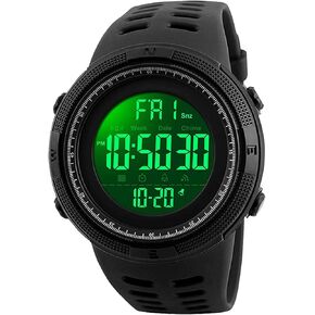 SKMEI Men's Digital Sports Watch 50m Waterproof LED Military Multifunction Smart Watch Stopwatch Countdown Auto Date Alarm