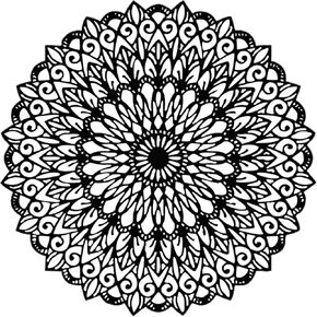 Heoclao Wood Mandala Flower Wall Decor, Boho Mandala Wall Decor Black Flower Wall Art Wooden Hollow Carved Design Mandala Wall Art for Office and Home Indoor Decoration - 1 Pc