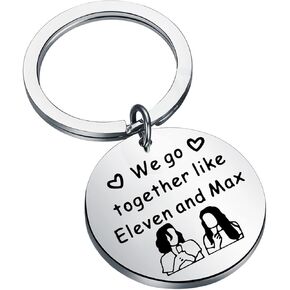 FAADBUK Eleven and Max Gift Tv Show Inspired Gift Friendship Jewelry Best Friend Keychain
