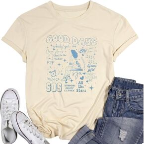 Women SOS Album Tshirt R&B Singer Shirt Tour Concert Tshirt Good Days Short Sleeve Tshirt Fan Gift
