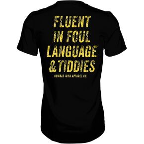Combat Iron Men's Graphic Short Sleeve T-Shirt - Fluent in Foul Language Tee