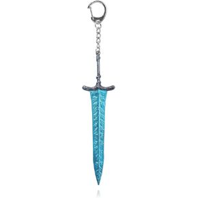 SONGCHANGJEWELRY Elden Ring Frost Knight's Sword Keychain - Ranni Dark Moon Greatsword Toys Collection - Decoration Gift for Women Men Fans