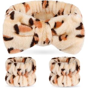 Hanaive Headbands for Women for Washing Face Spa Headband and Wristbands, Makeup Headband for Washing Face, Soft Facial Makeup Head Band, Shower Skin Care Hair Supplies in Kuwait