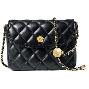 Women Vintage Quilted Flap Bag Chain Strap Cross Body Shoulder Purse Messenger Belt Bag
