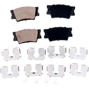 HICKS Rear Brake Pad Set D1212 Compatible with 2007-2018 Lexus ES350, 2007-2017 Toyota Camry, 2006-2018 Toyota RAV4