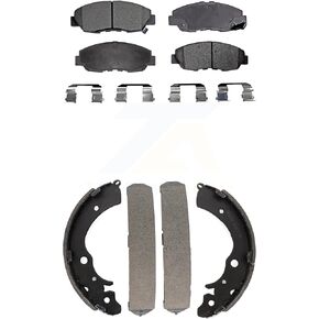 Transit Auto Front Rear Ceramic Brake Pads And Drum Shoes Kit Replacement For 1998-2002 Honda Accord Sedan with 2.3L KTN-100073