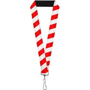 Buckle-Down Lanyard-1.0"-Candy Cane2 Stripe White/red