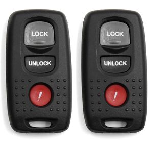 X AUTOHAUX 2pcs 3 Buttons Key Fob Keyless Entry Remote Control Key Case Shell for Mazda 6 2003-2005 for Mazda 3 2004-2009 Replacement KPU41794