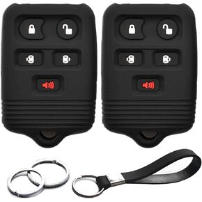 2pcs Compatible with Ford Expedition Freestar Windstar Lincoln Navigator Mercury Monterey Key Fob Cover Case Key Chain Protector Shell Holder