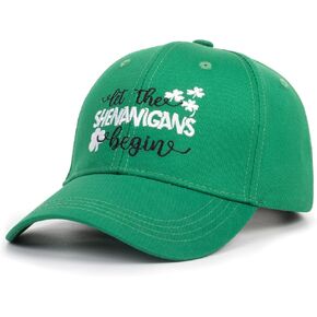 Women Men St. Patrick's Baseball Cap Lucky Shamrock Trucker Hat Irish 4 Leaf Clover Baseball Cap