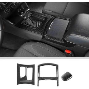 JWWY for Charger Gear Shift Panel Knob Cup Holder Cover Trim Protection Decoration Compatible with 2015-2024+ Dodge Charger Interior Accessories ABS 3PCS Red