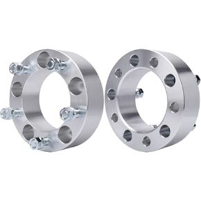MAYASAF Wheel Spacers [2" Thick, 4 Pack, 5 Lugs] for Ford F150/E150/Bronco, for Jeep CJ3/CJ5(A)/CJ6(A)/CJ7, for Dodge Ram 1500 Van/Ramcharger/W150/B1500, 5x5.5 Bolt Pattern, 108 Hub Bore 1/2x20 Studs