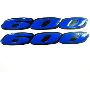 Blue 3D Logo Emblem Sticker Decal Polish Gloss Raise Up Compatible with Suzuki GSXR 600 CBR600 RR VLX600 F5 F4i