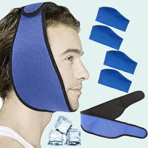 Tooth Ice Pack, Toothache Ice Pack, Face Ice Pack for Jaw, Head and Chin, Reusable Hot or Cold Gel Packs Pain Relief for TMJ, Oral and Facial Surgery, Dental Implants, Large Ice Pack