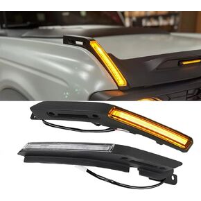 Amber Trail Sight Light for Ford Bronco Accessories 2021 2022 2023 2024,Hood Turn Signal Aluminum Alloy LED Replacement Light fit Bronco 2/4-Door, Hood Handle Light