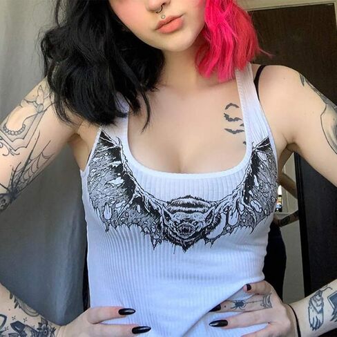 Print Shirt Crop Tank Tops for Women in Saudi Arabia