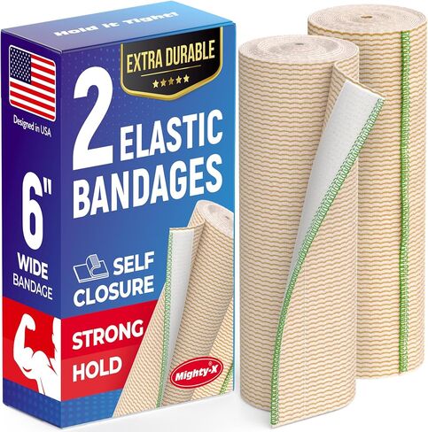High-Performance Elastic Bandage Wrap - 4pk (2x3, 2x4") - Strong Self-Closing Compression Bandage Wrap - Foot, Ankle, Wrist, Knee, Body Wrap in Saudi Arabia
