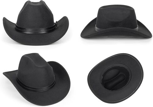 Women Men Classic-Western-Cowboy-Hat - Wide Brim Western Cowboy Cowgirl Hat Fedora Hats(Size:M) in Saudi Arabia