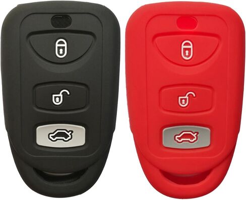 Coolbestda Silicone 3 Buttons Smart Key Fob Remote Cover Case Keyless Jacket Protector Holder for Hyundai Elantra Genesis Sonata Kia Sorento Forte Optima Rondo Spectra in Saudi Arabia