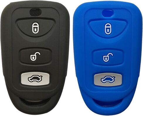 Coolbestda Silicone 3 Buttons Smart Key Fob Remote Cover Case Keyless Jacket Protector Holder for Hyundai Elantra Genesis Sonata Kia Sorento Forte Optima Rondo Spectra in Saudi Arabia