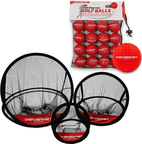 PowerNet Three Piece Golf Chipping Net Set | Three Sizes Included for Accuracy Training | Pop Up Design is Easy to Assemble and Collapsible for Storage | Indoor Outdoor in Kuwait