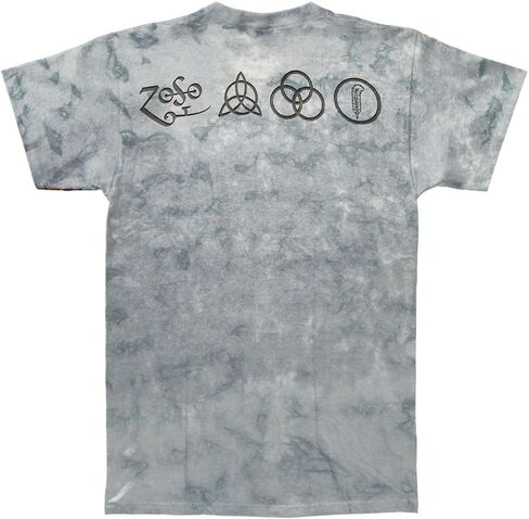 Liquid Blue Unisex-Adult Standard Led Zeppelin Man with Sticks Short Sleeve T-Shirt in Kuwait