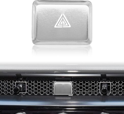 Car Center Console Air Vent Hazard Warning Light Push Button Cover Compatible with Honda Civic 2022-2025 for Honda CRV HRV Accord 2023-2025 Center Console Warning Light Lamp Trim Cover(Silver) in Saudi Arabia