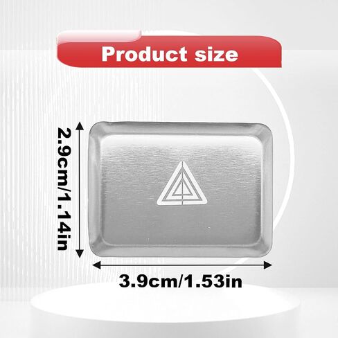 Car Center Console Air Vent Hazard Warning Light Push Button Cover Compatible with Honda Civic 2022-2025 for Honda CRV HRV Accord 2023-2025 Center Console Warning Light Lamp Trim Cover(Silver) in Saudi Arabia