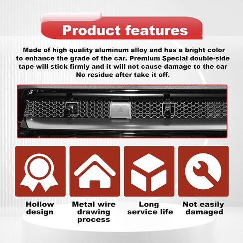 Car Center Console Air Vent Hazard Warning Light Push Button Cover Compatible with Honda Civic 2022-2025 for Honda CRV HRV Accord 2023-2025 Center Console Warning Light Lamp Trim Cover(Silver) in Saudi Arabia