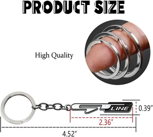 ASUBHA Car Key Pendant Keychain, GTLINE Keychains Emblem Pendant, Car Accessories for Women Men in Kuwait