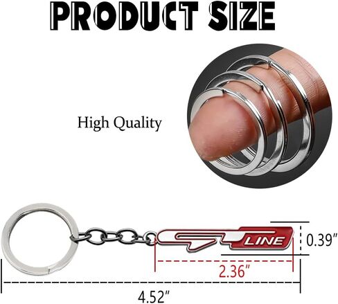 ASUBHA Car Key Pendant Keychain, GTLINE Keychains Emblem Pendant, Car Accessories for Women Men in Kuwait