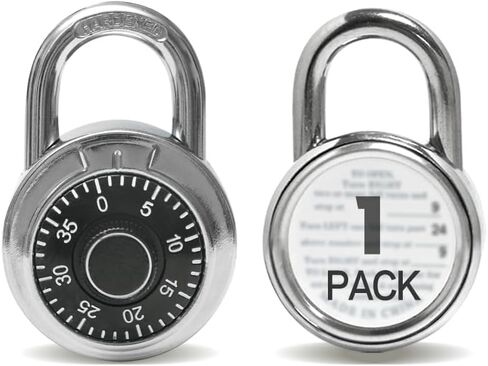 Lock 1 Pack Combination Lock Locker Lock for Gym and School Lockers Safe Combination Padlock Mini Combination Lock，Standard Dial Combination Lock in Kuwait