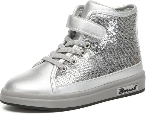 Bernal Kids Fashion High Top Sneakers Sparkle Sequins Flash Walking Shoes for Boys Girls Gift Party Birthday Christmas Halloween (Toddler/Little Kid/Big Kid) in Kuwait