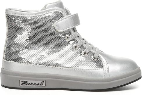 Bernal Kids Fashion High Top Sneakers Sparkle Sequins Flash Walking Shoes for Boys Girls Gift Party Birthday Christmas Halloween (Toddler/Little Kid/Big Kid) in Kuwait