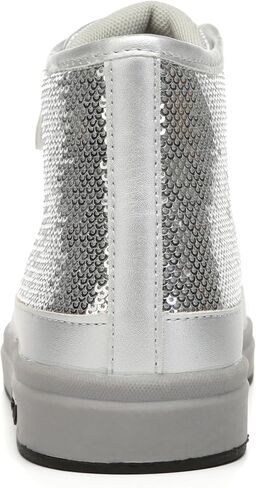 Bernal Kids Fashion High Top Sneakers Sparkle Sequins Flash Walking Shoes for Boys Girls Gift Party Birthday Christmas Halloween (Toddler/Little Kid/Big Kid) in Kuwait